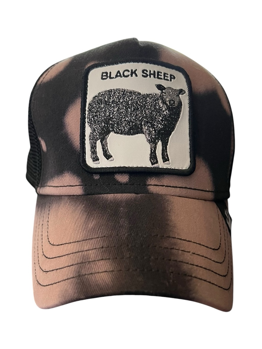 Goorin Bros Animal The Farm Black Sheep Bleach Acid Wash Trucker Hat Snapback - Picture 3 of 12